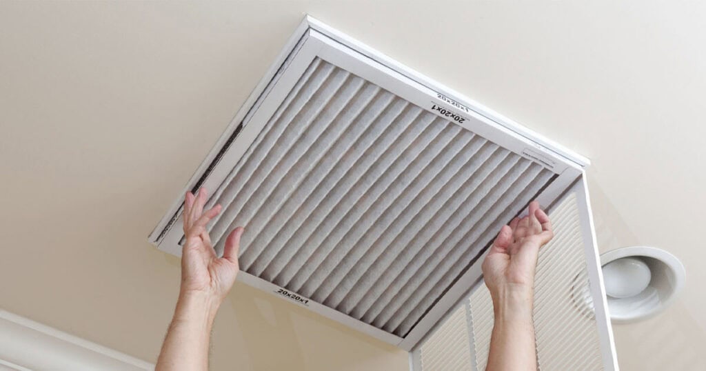 15 Best Effective Methods On How to Remove Mildew Smell In Your Home 23 replacing-hvac-filter-at-home