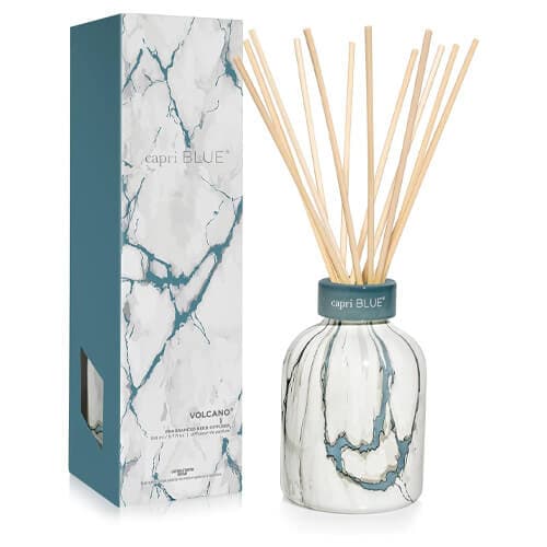 capri blue modern marble reed diffuser set