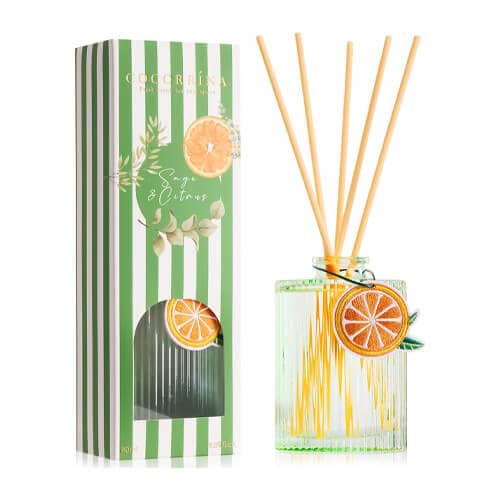 cocorrina reed diffuser set sage and citrus